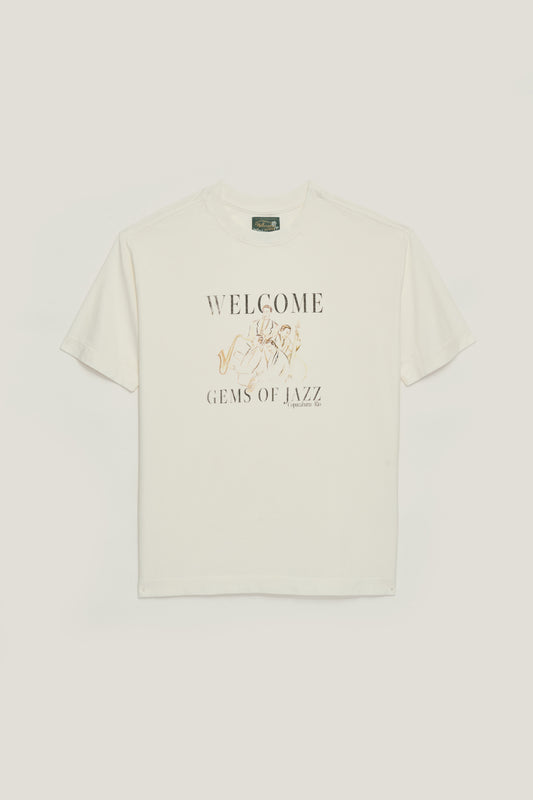 T-Shirt Regular Fit Gems of Jazz - Off White