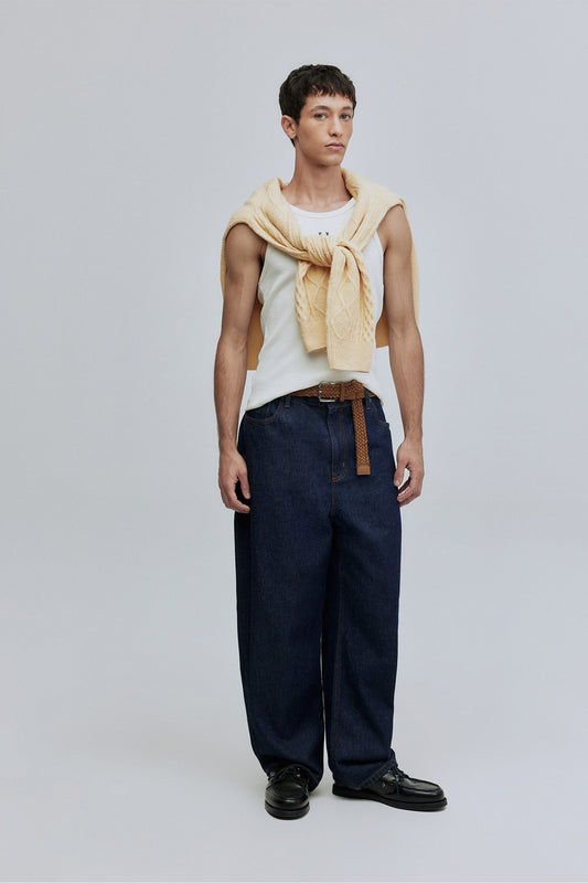 Calça Jeans Baggy Hering + Welcome - Azul Indigo