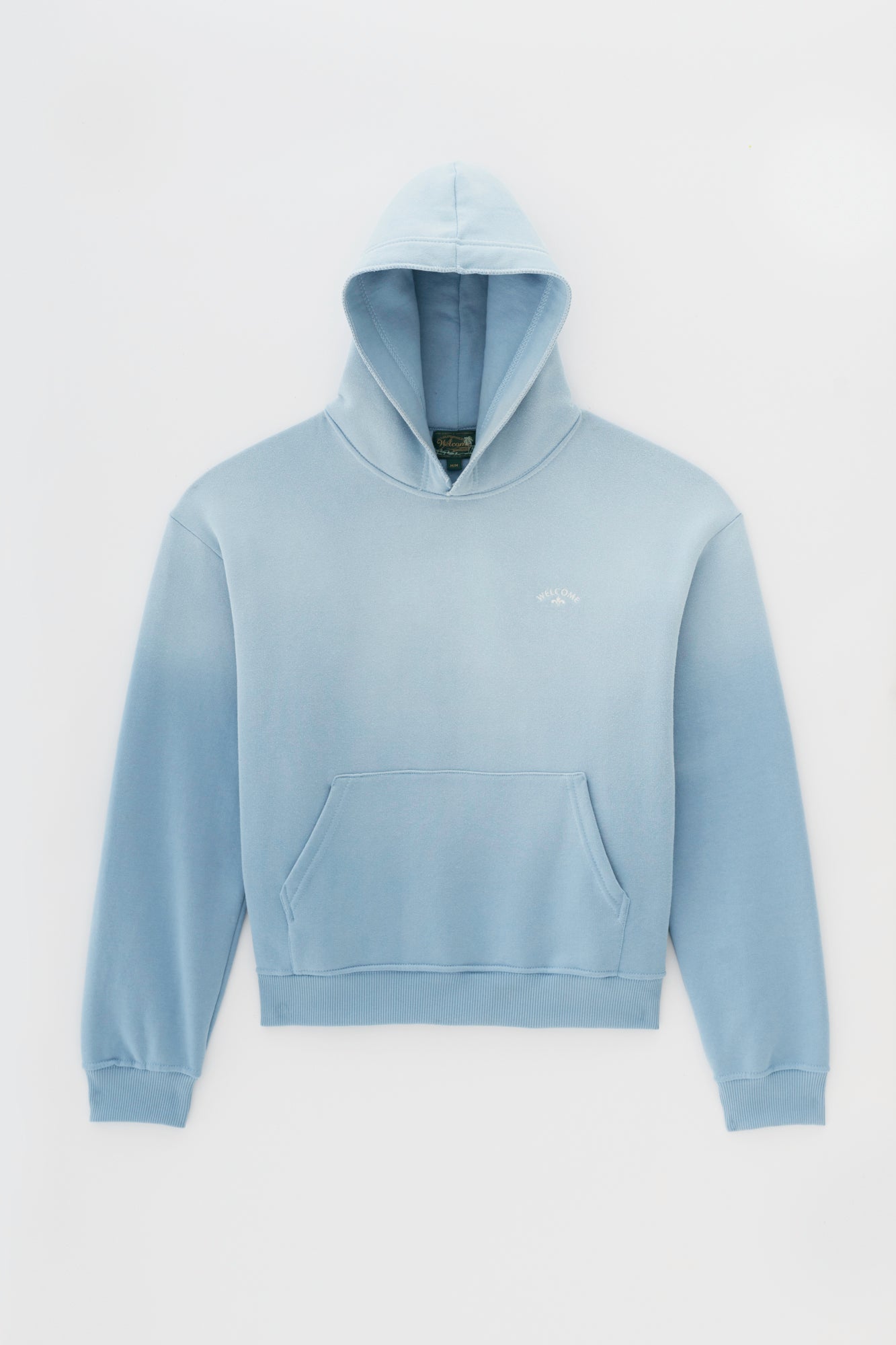Moletom Hoodie Boxy Fit Sun Faded - Azul Celeste