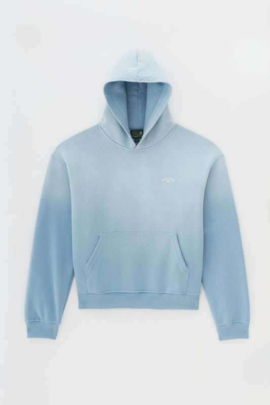 Moletom Hoodie Boxy Fit Sun Faded - Azul Celeste