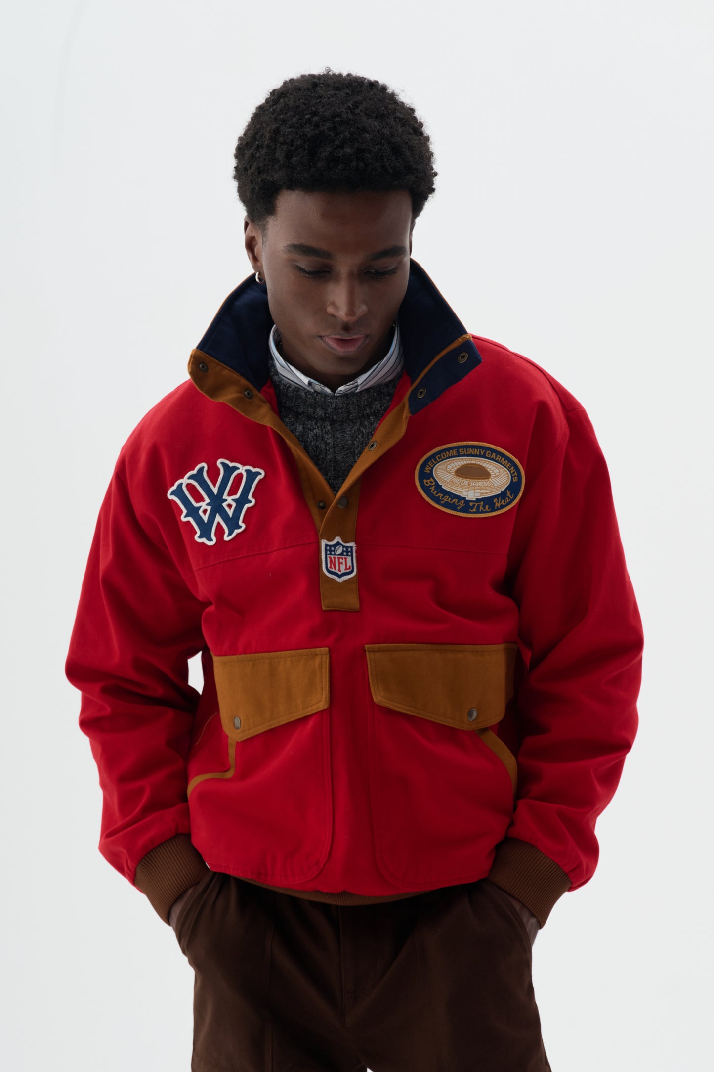 Jaqueta Anorak Gunslinger x NFL - Vermelho