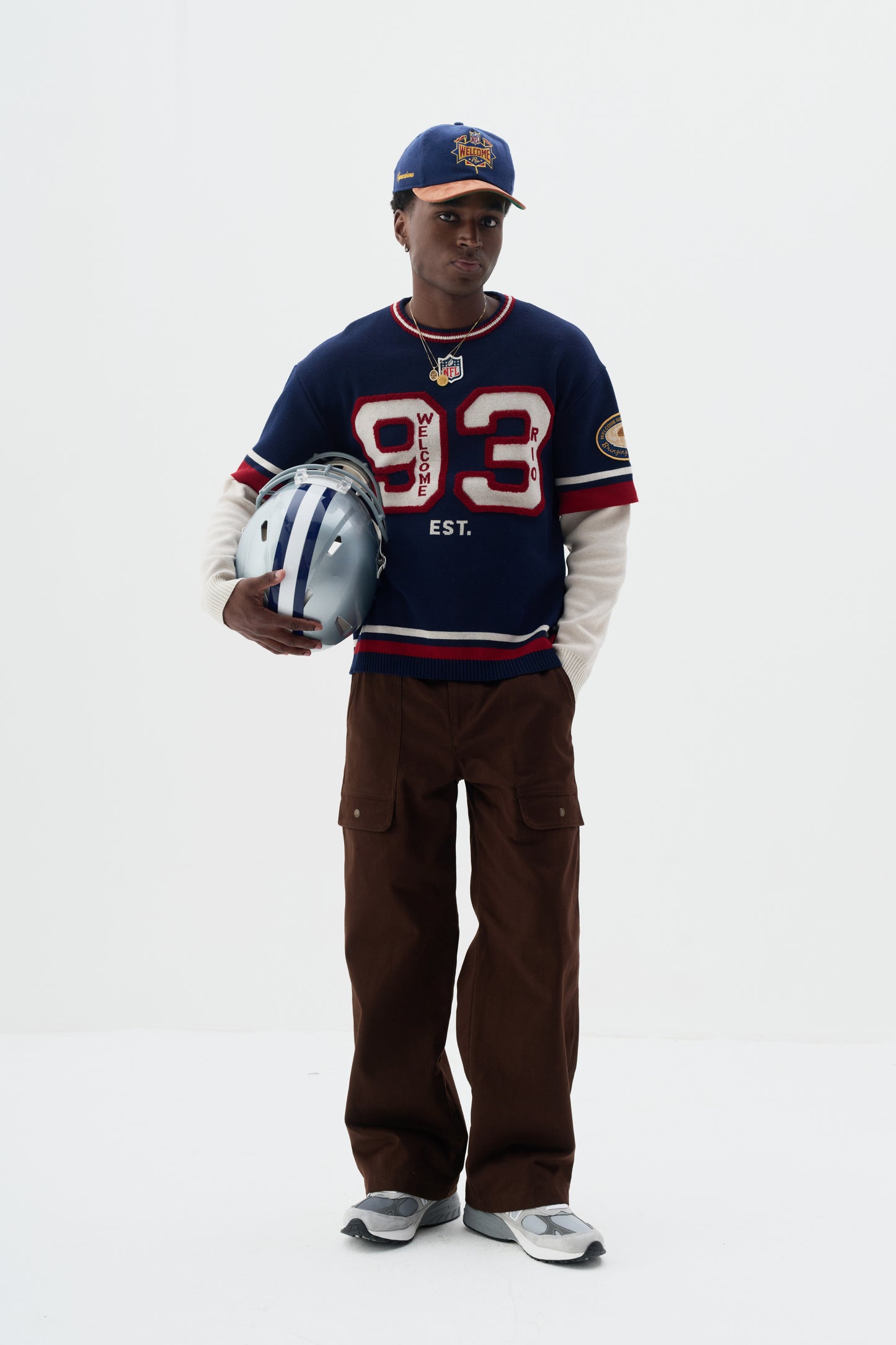 Camisa Jersey Tricô x NFL - Azul