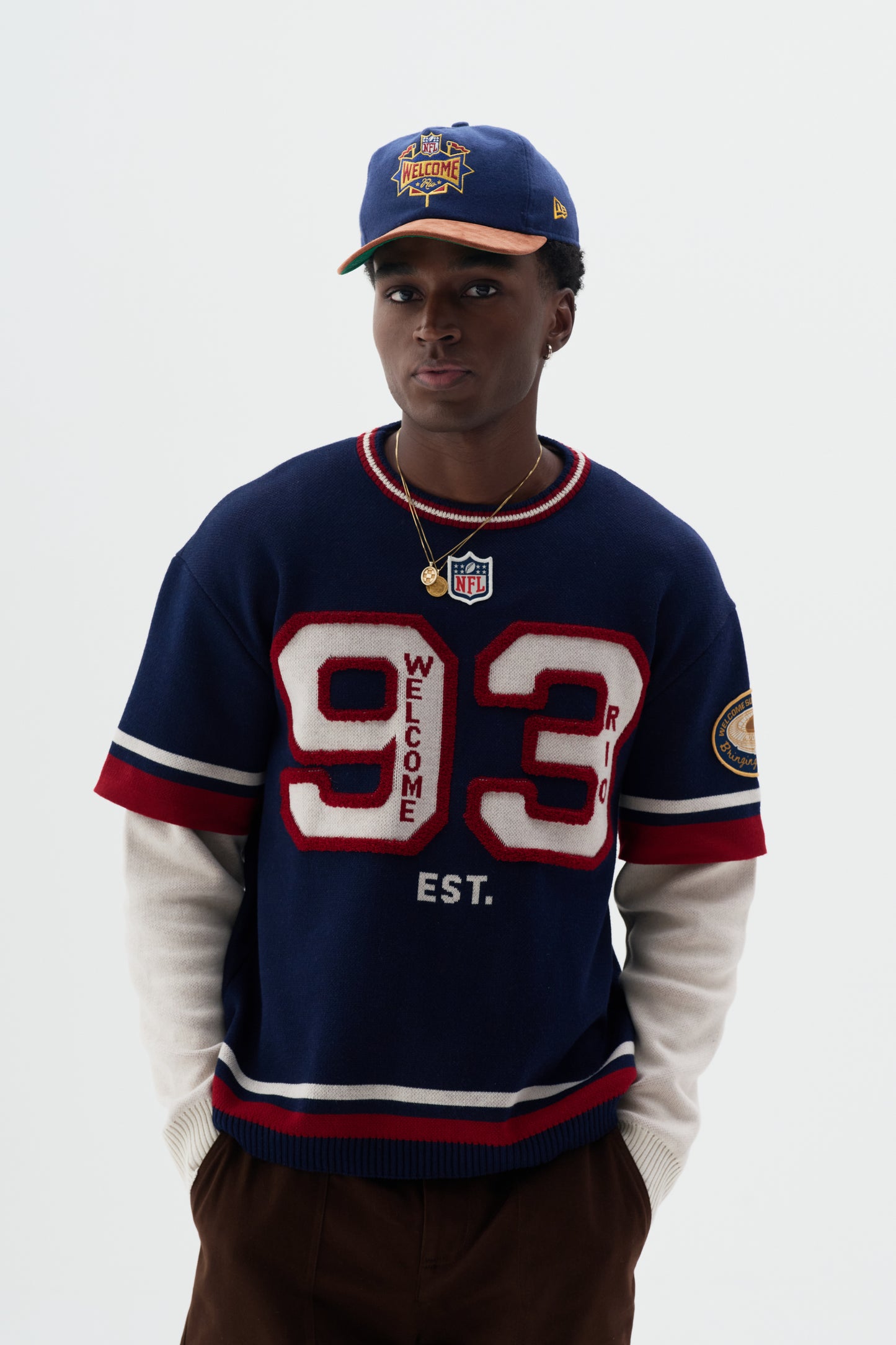 Camisa Jersey Tricô x NFL - Azul