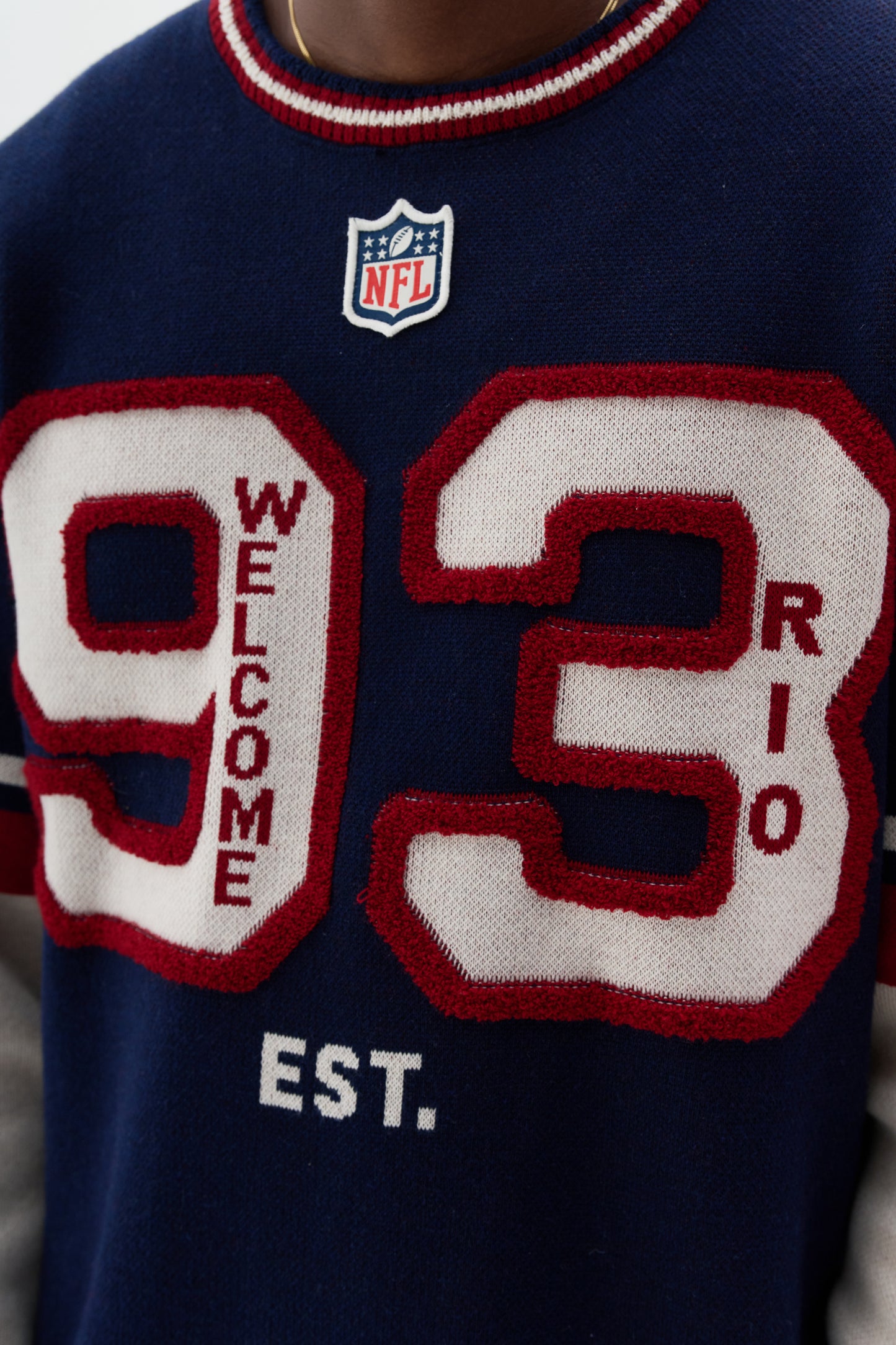 Camisa Jersey Tricô x NFL - Azul