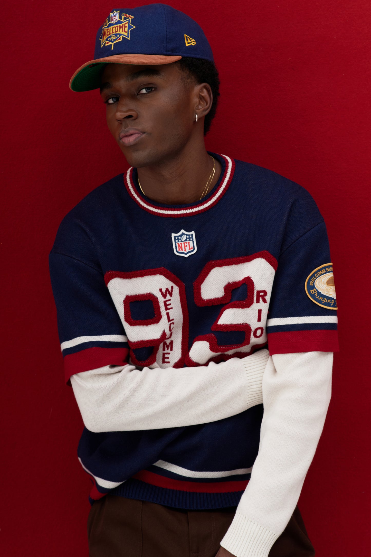 Camisa Jersey Tricô x NFL - Azul