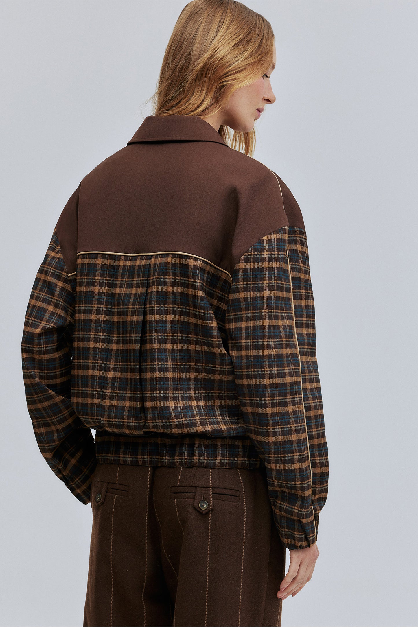 Jaqueta Xadrez Hering + Welcome - Marrom