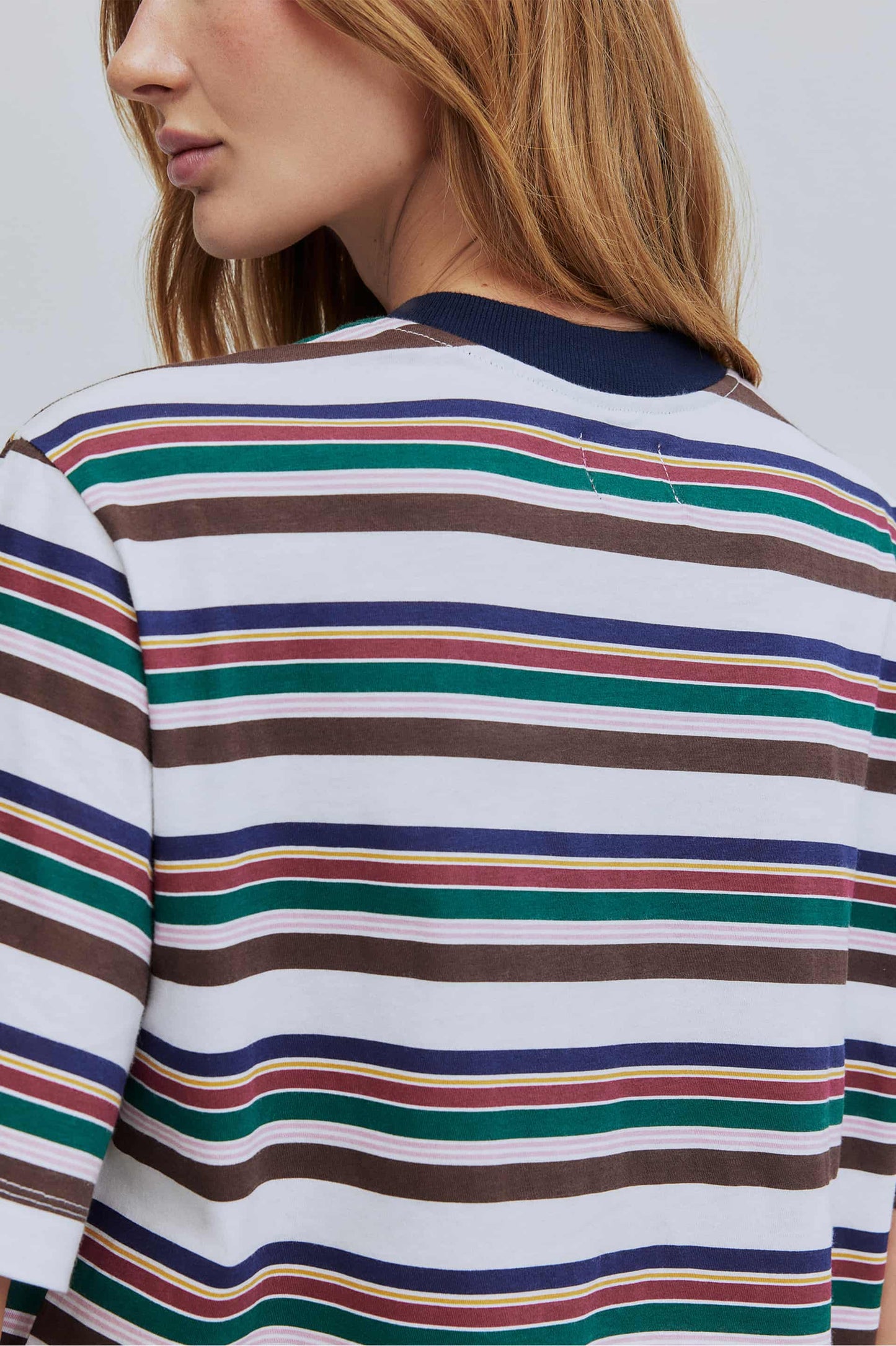 T-shirt Boxy Fit Listrado Hering + Welcome - Multi