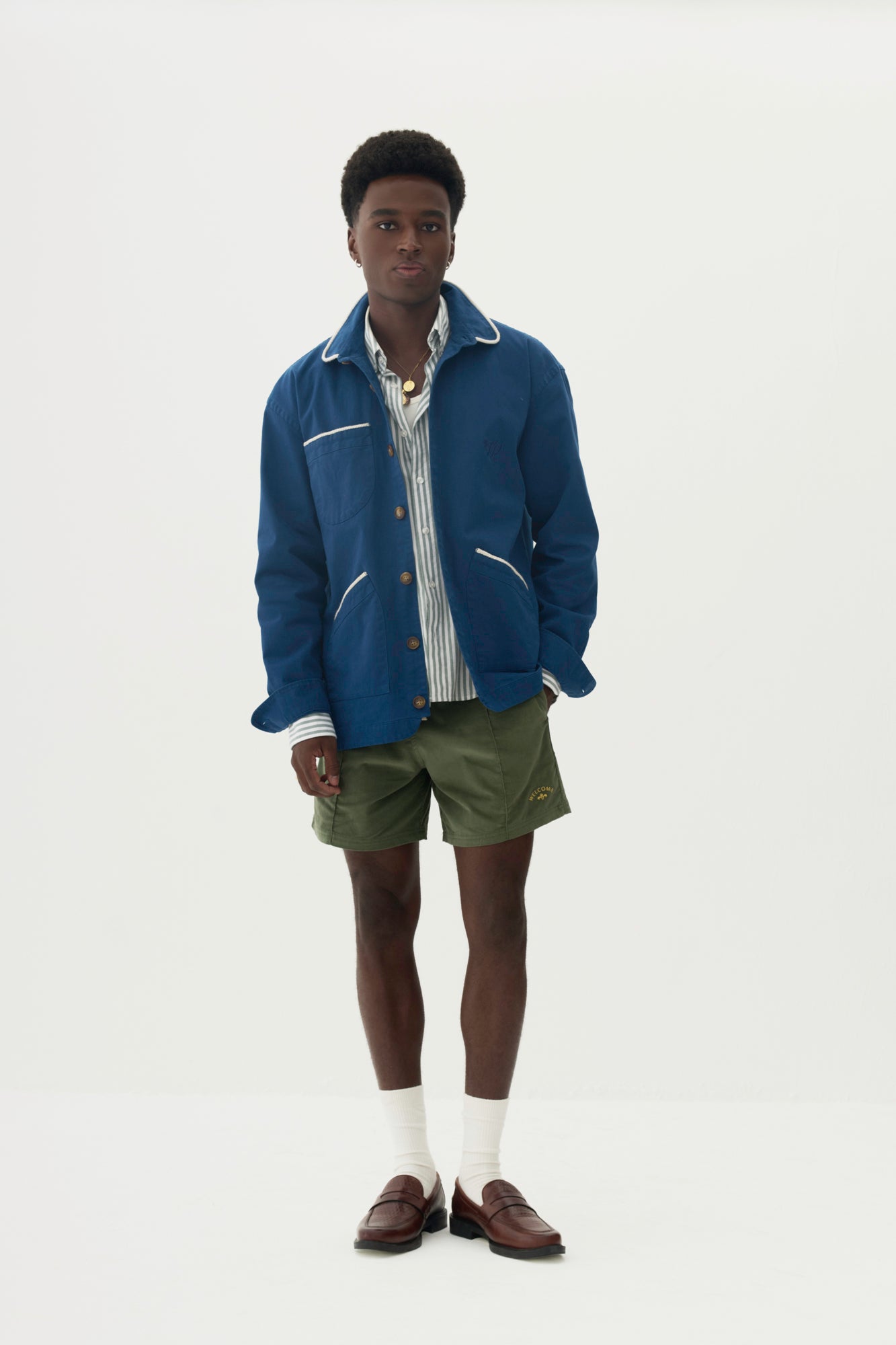 Short Elastico Veludo - Verde Militar