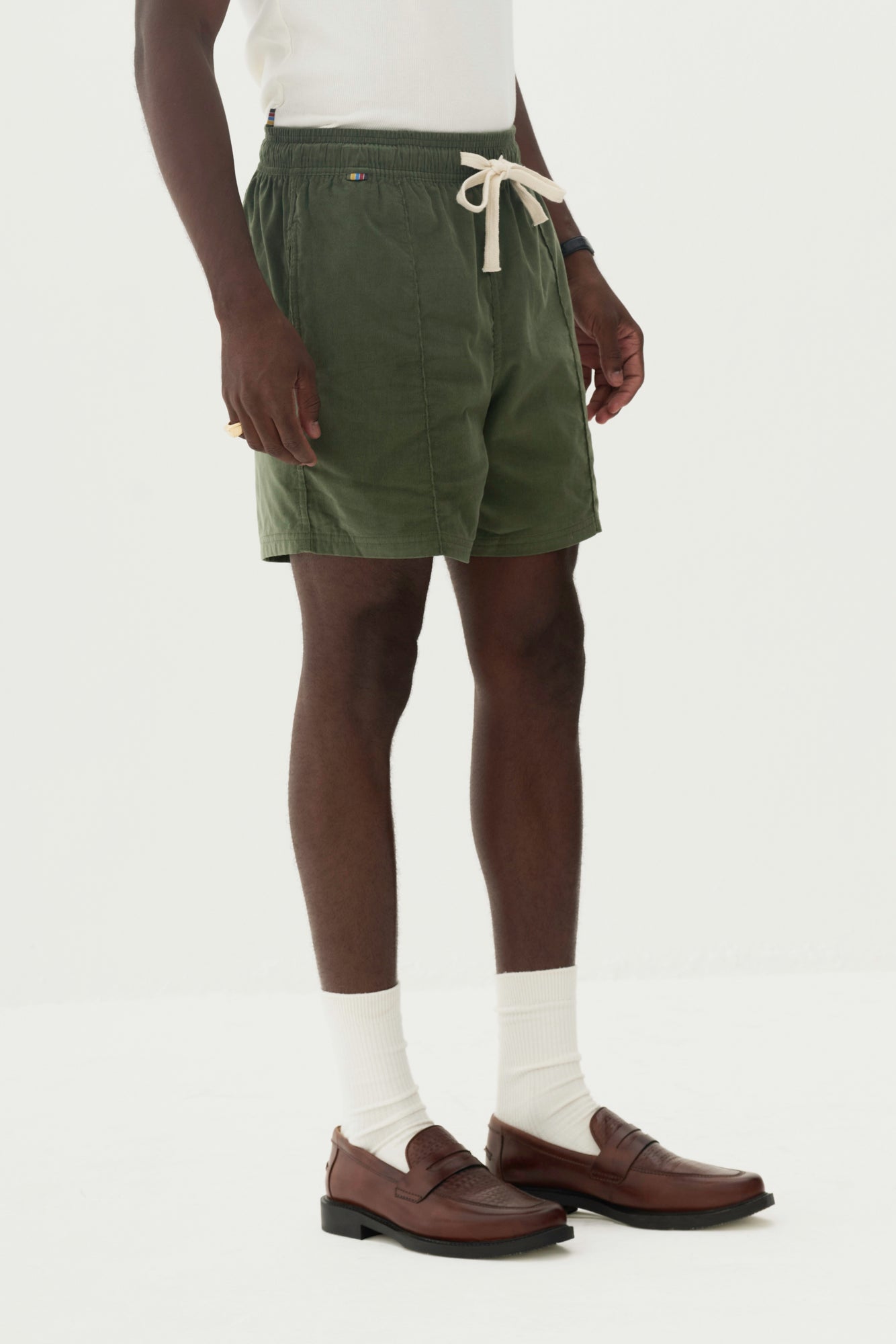 Short Elastico Veludo - Verde Militar