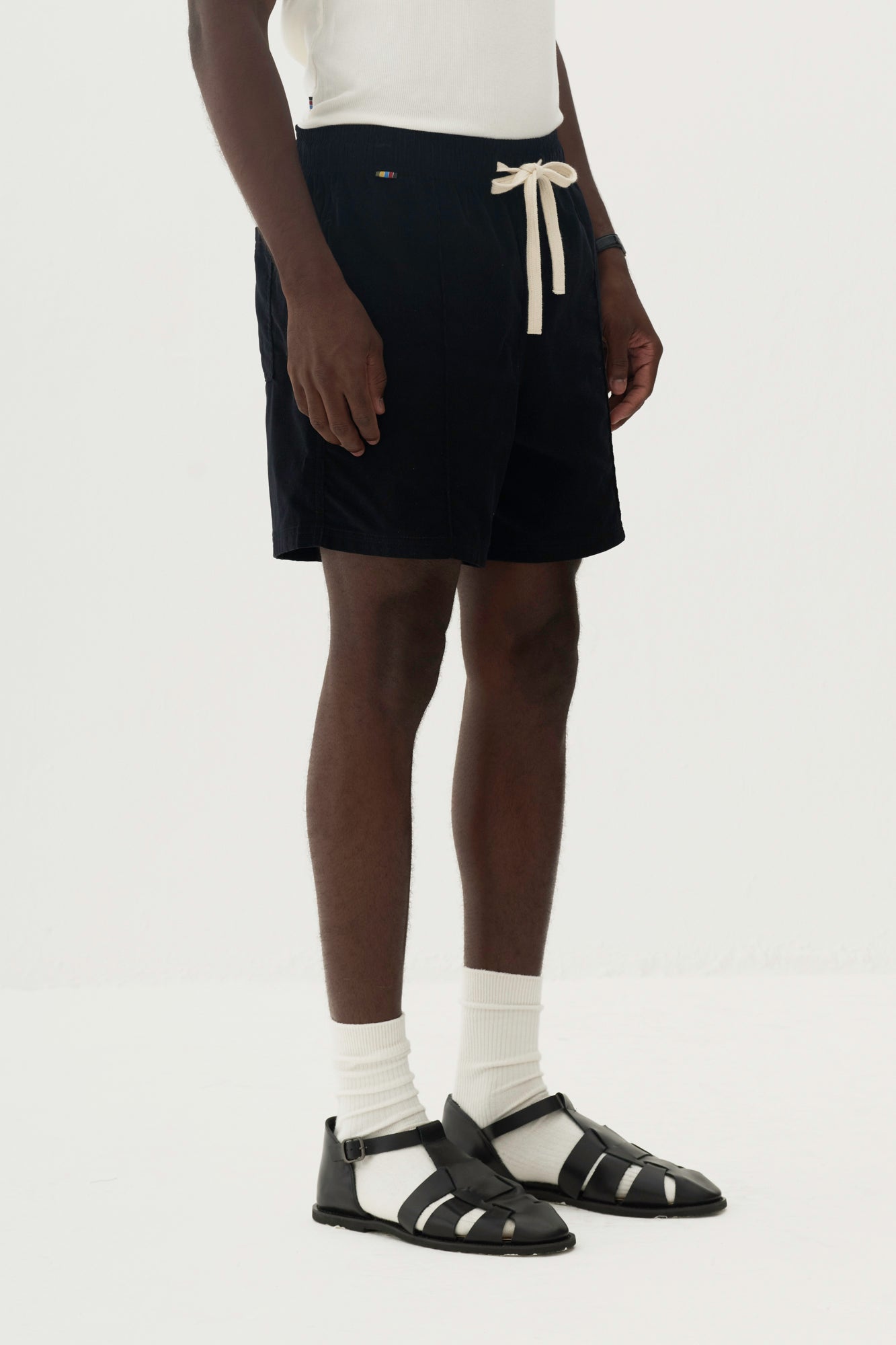 Short Elastico Veludo - Preto