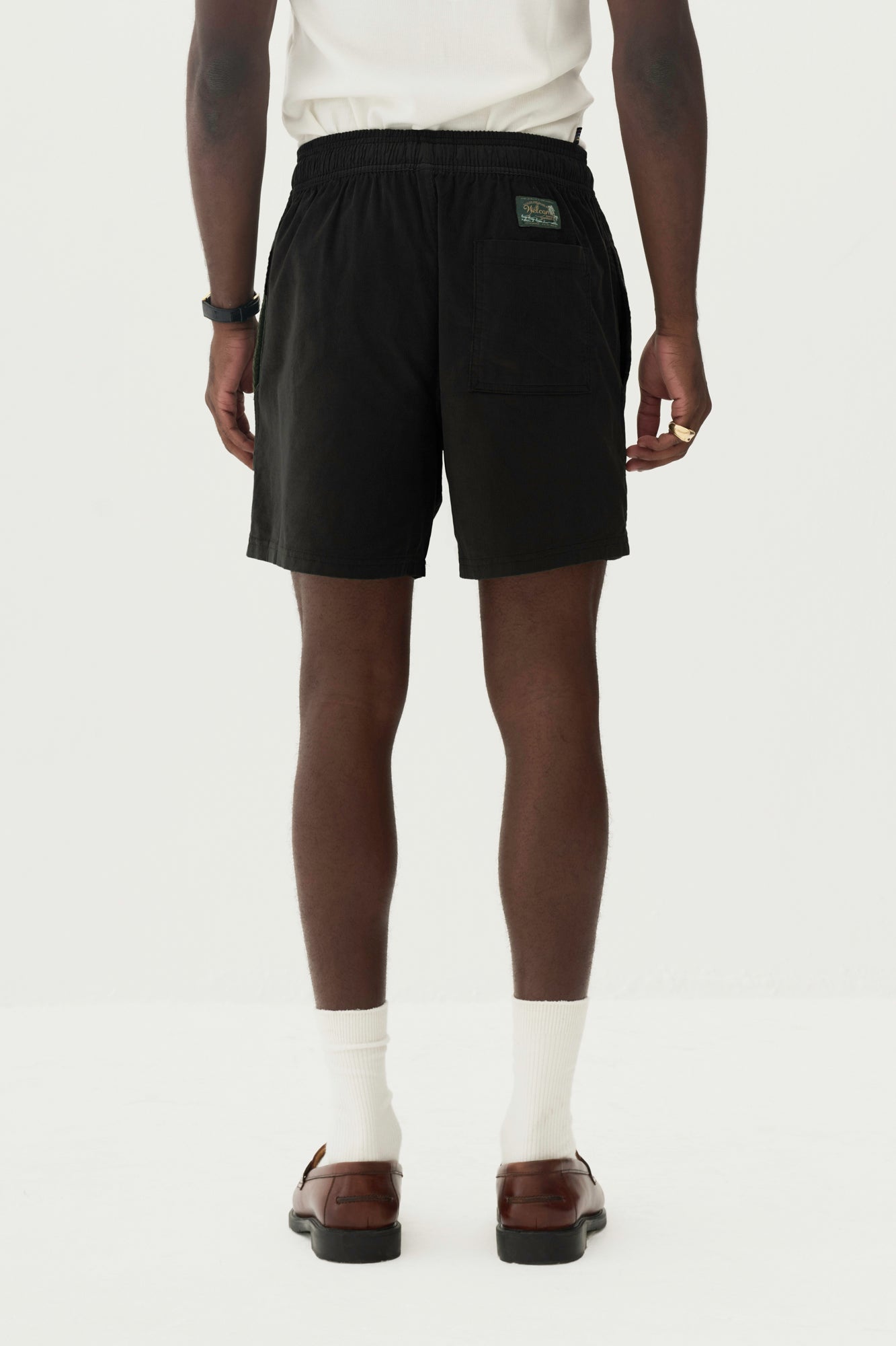 Short Elastico Veludo - Preto