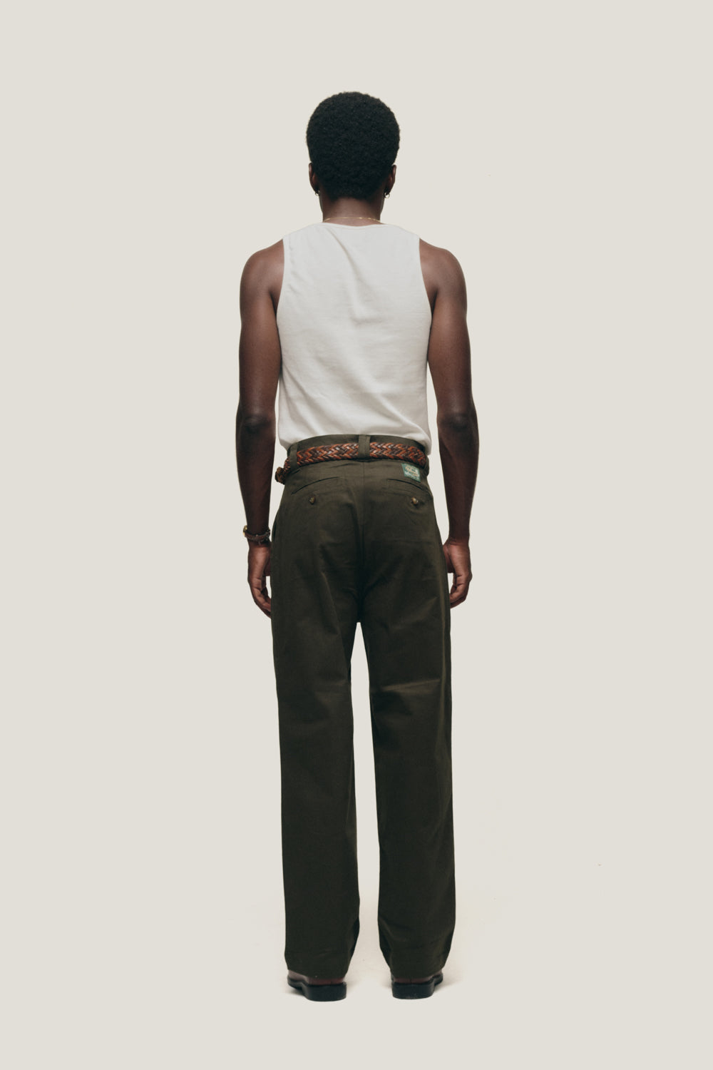 Calça Alfaiataria Dupla Prega - Verde Militar