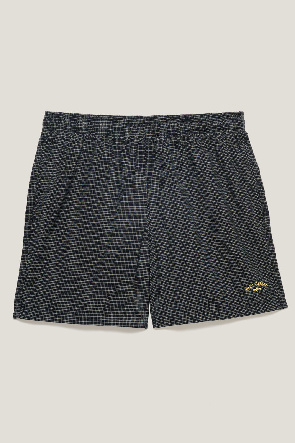 Short Nylon Quadriculado - Preto