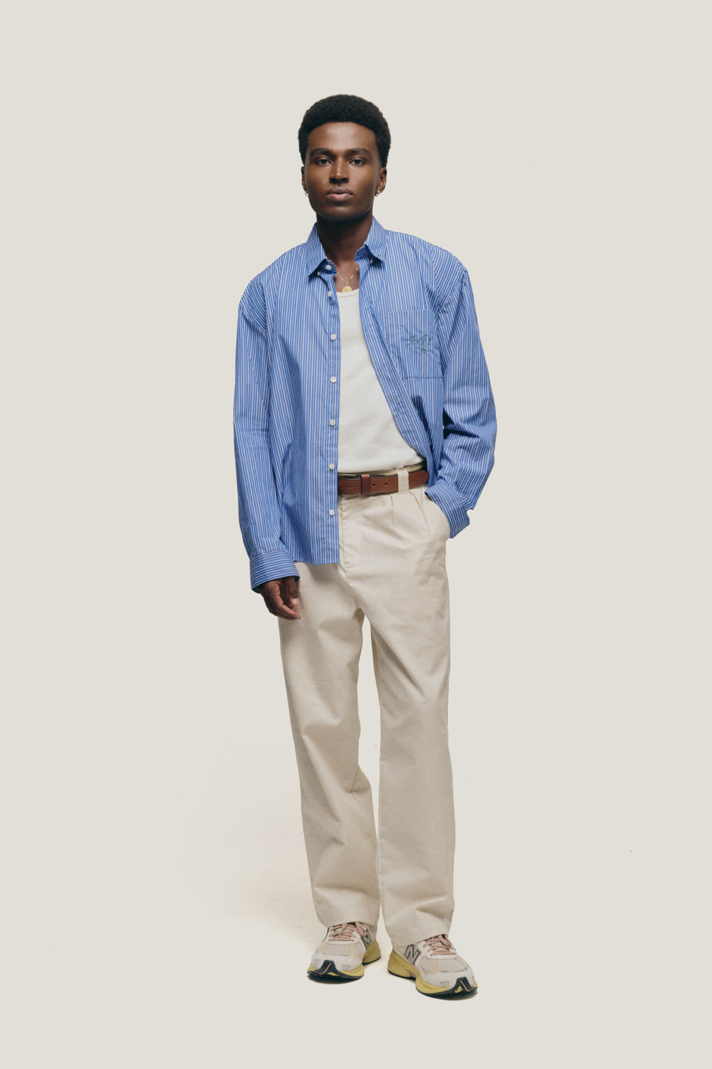 Camisa Listrada - Azul