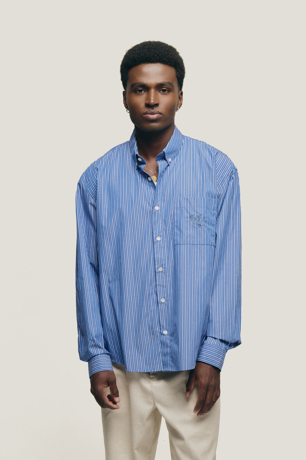 Camisa Listrada - Azul