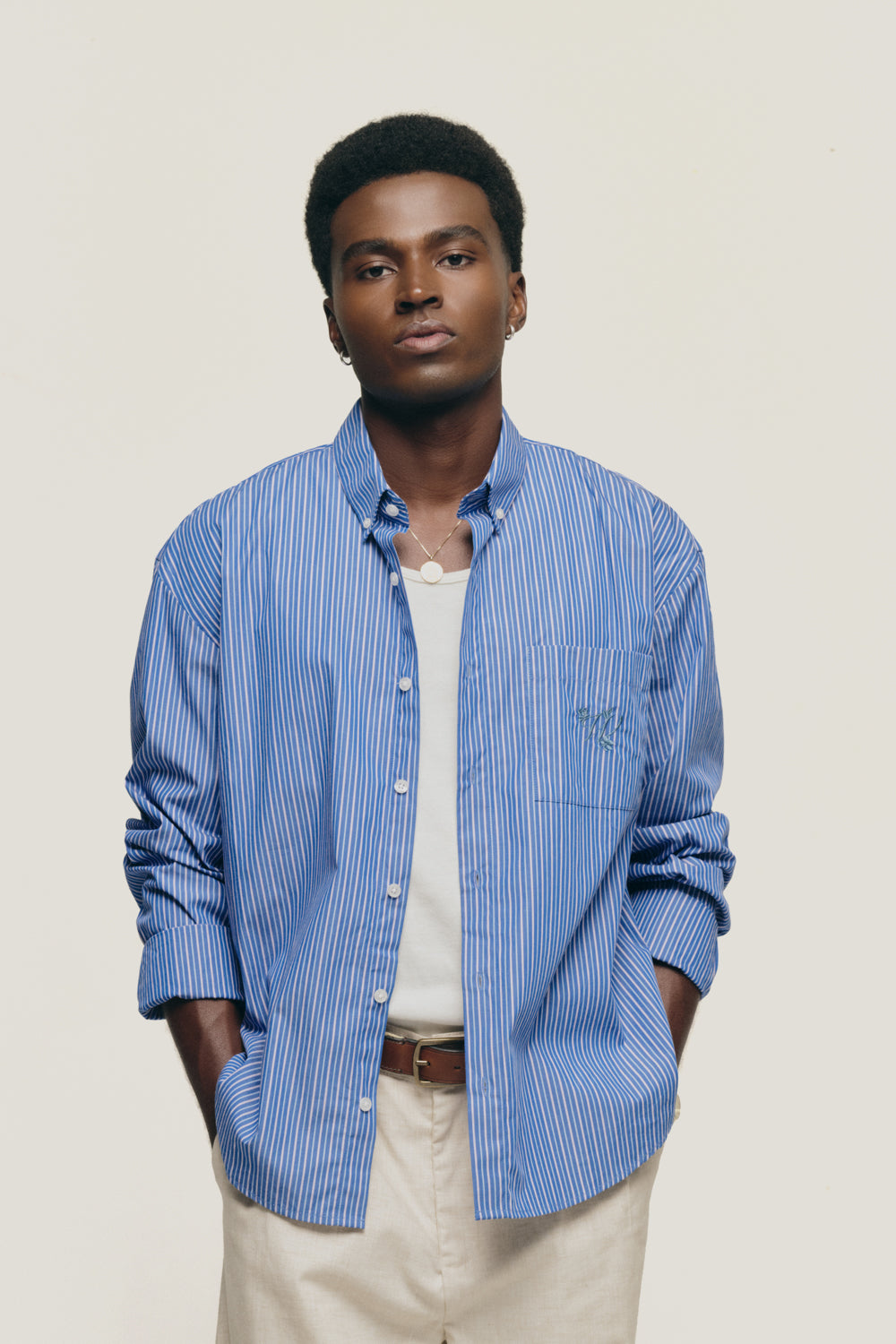 Camisa Listrada - Azul