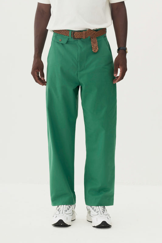 Calça Wide Chino - Verde