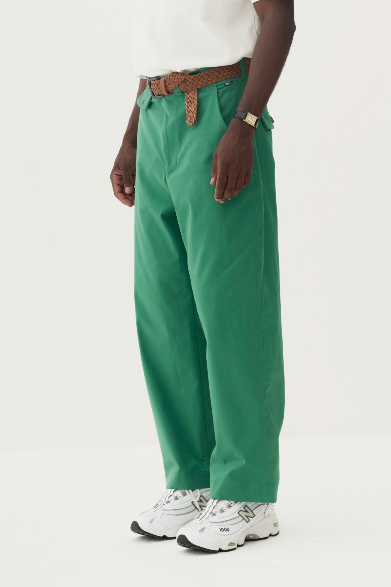 Calça Wide Chino - Verde