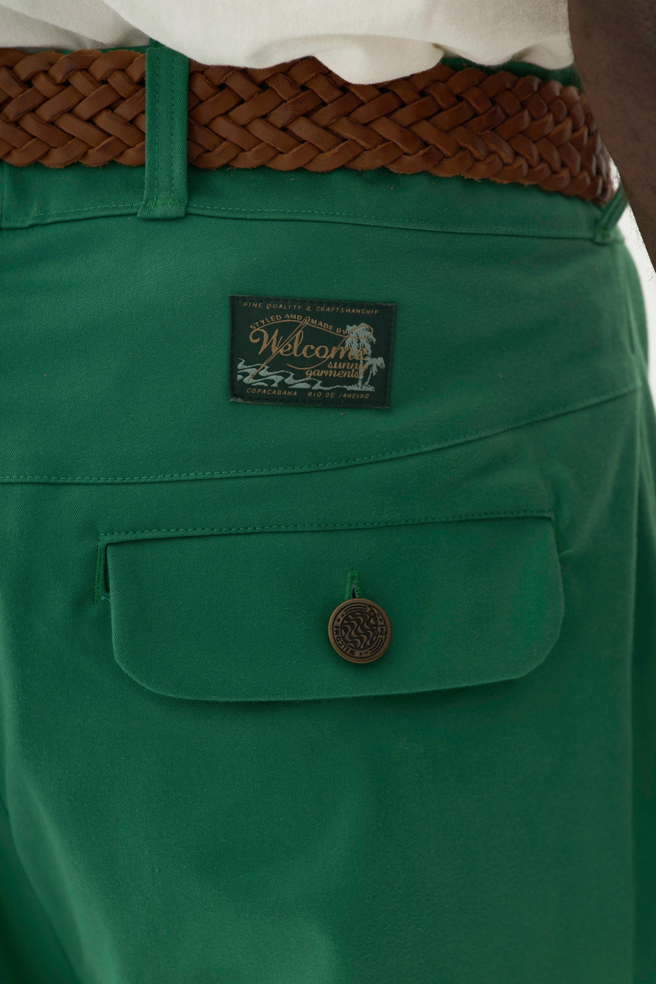 Calça Wide Chino - Verde