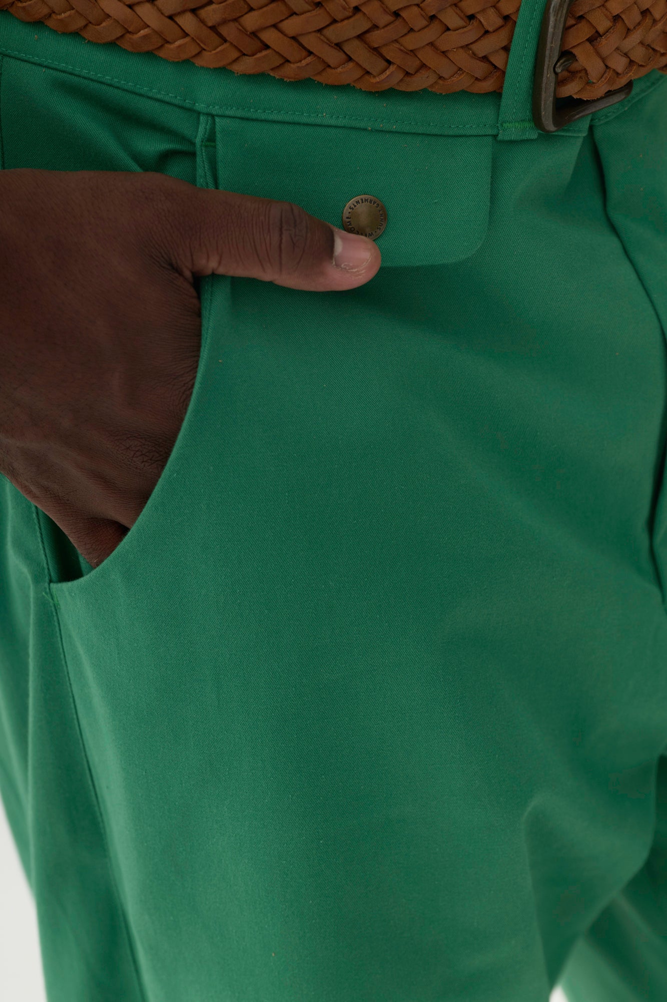 Calça Wide Chino - Verde