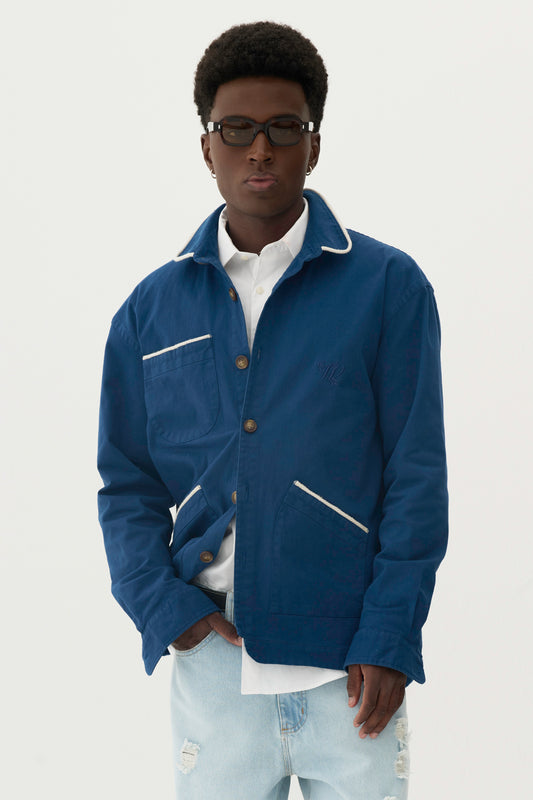 Jaqueta Work Contraste - Azul