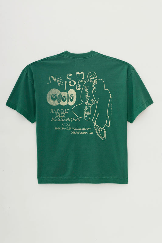 T-Shirt Boxy Fit Jazz Messenger - Verde