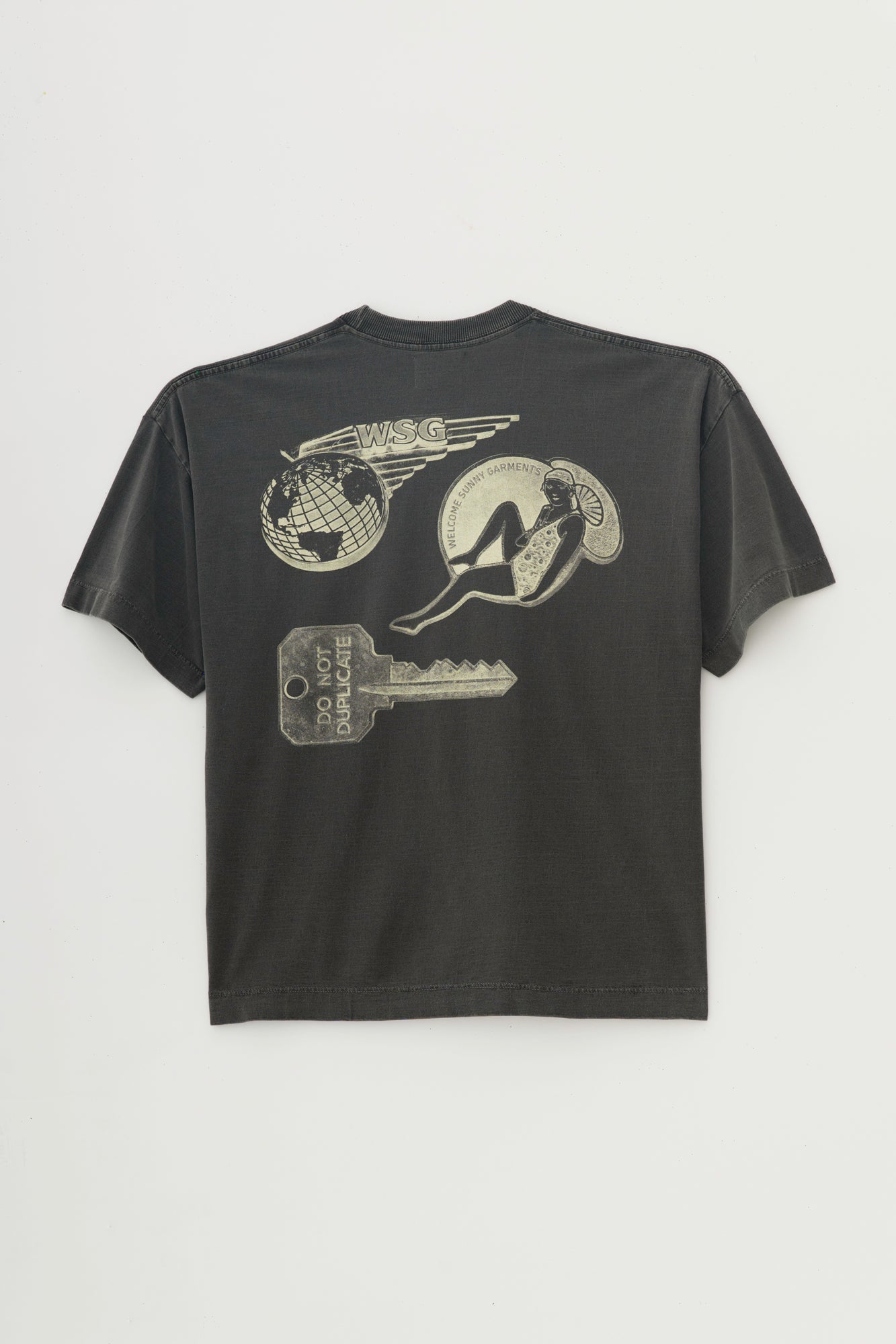 T-Shirt Boxy Fit Pins - Preto Stoned