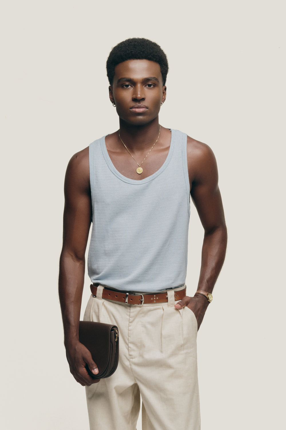 Regata Tricô - Azul