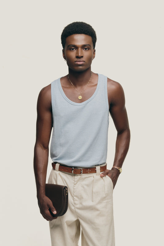 Regata Tricô - Azul