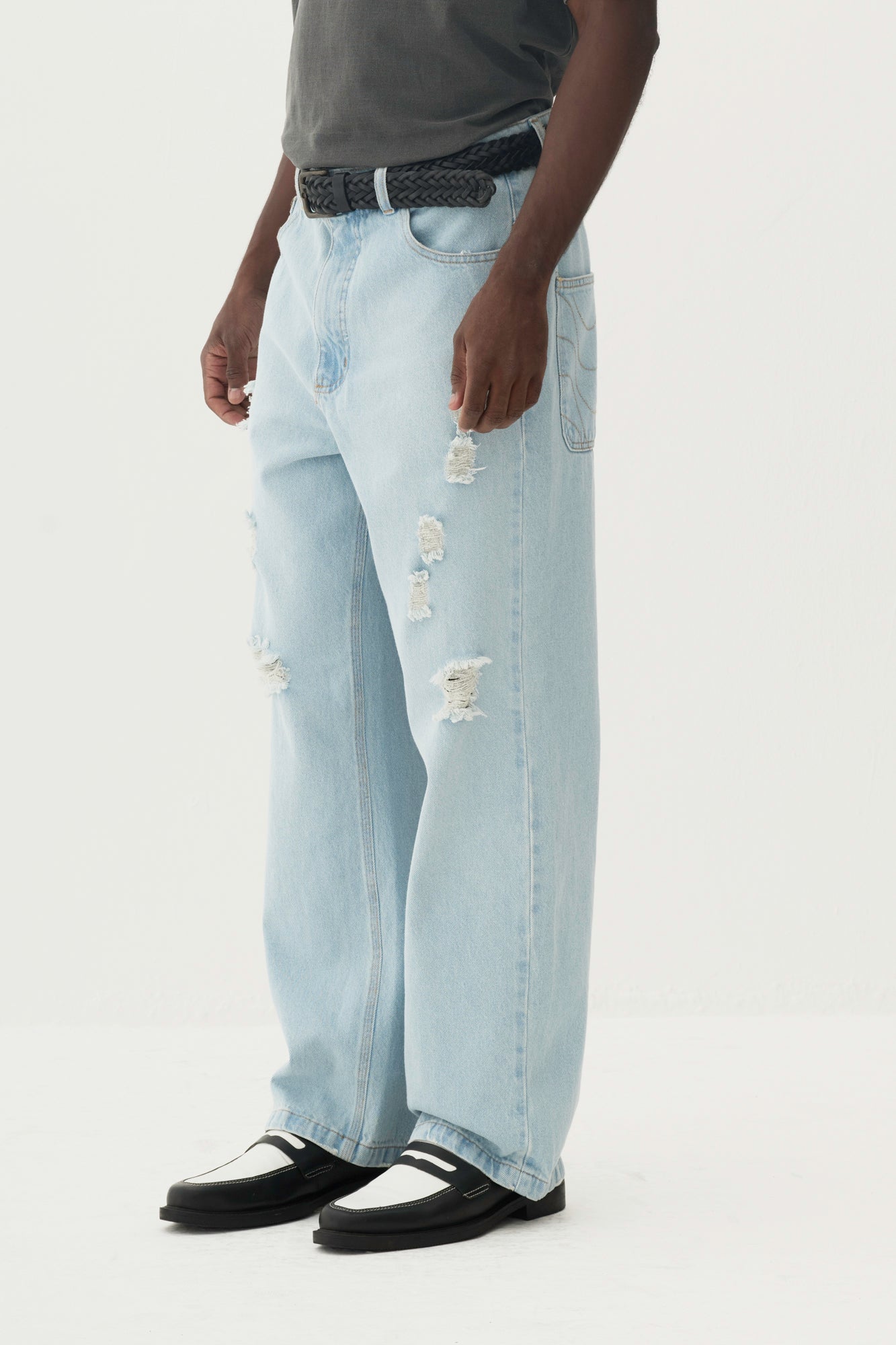 Calça Jeans Distressed - Azul Light