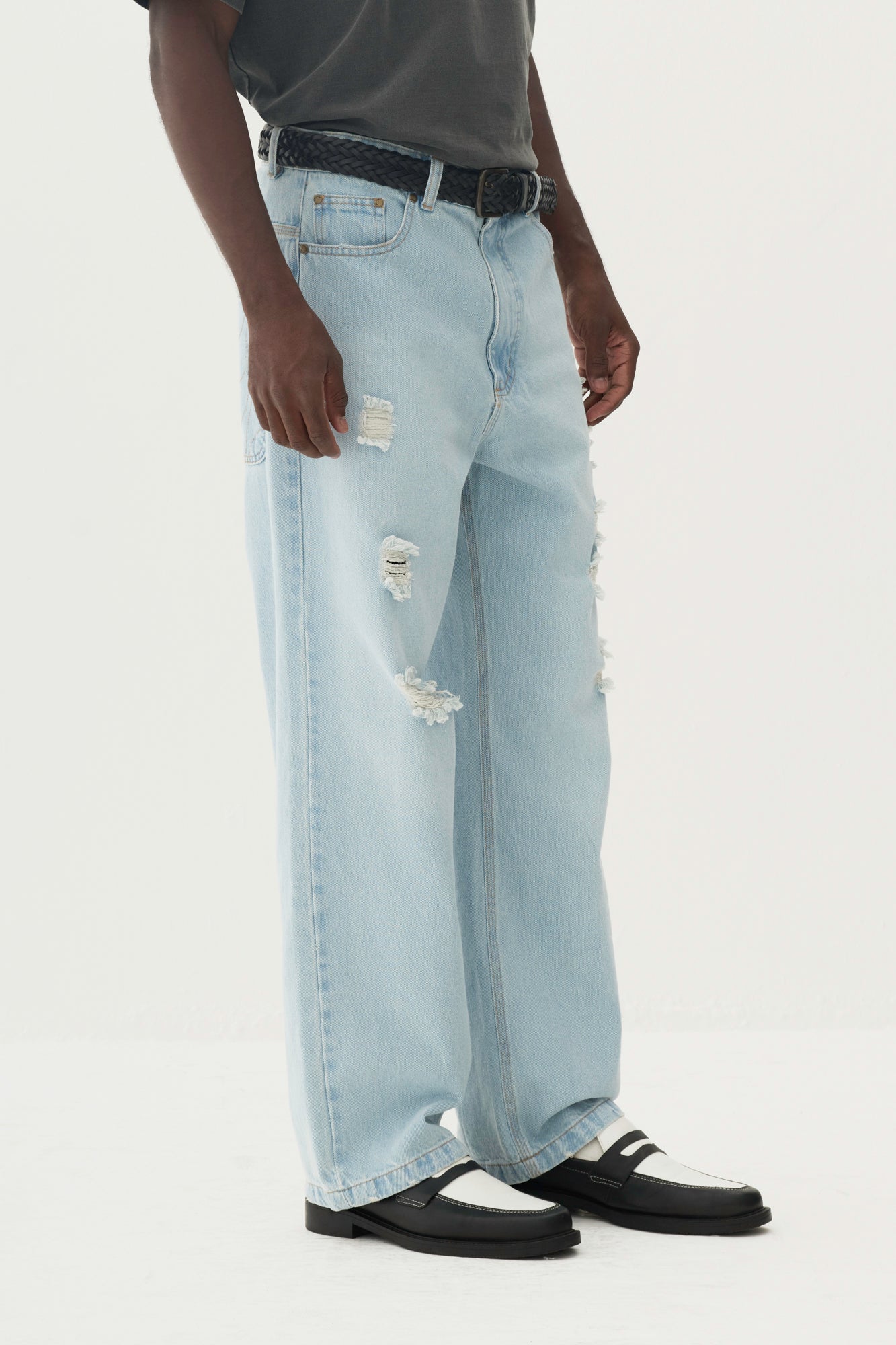 Calça Jeans Distressed - Azul Light