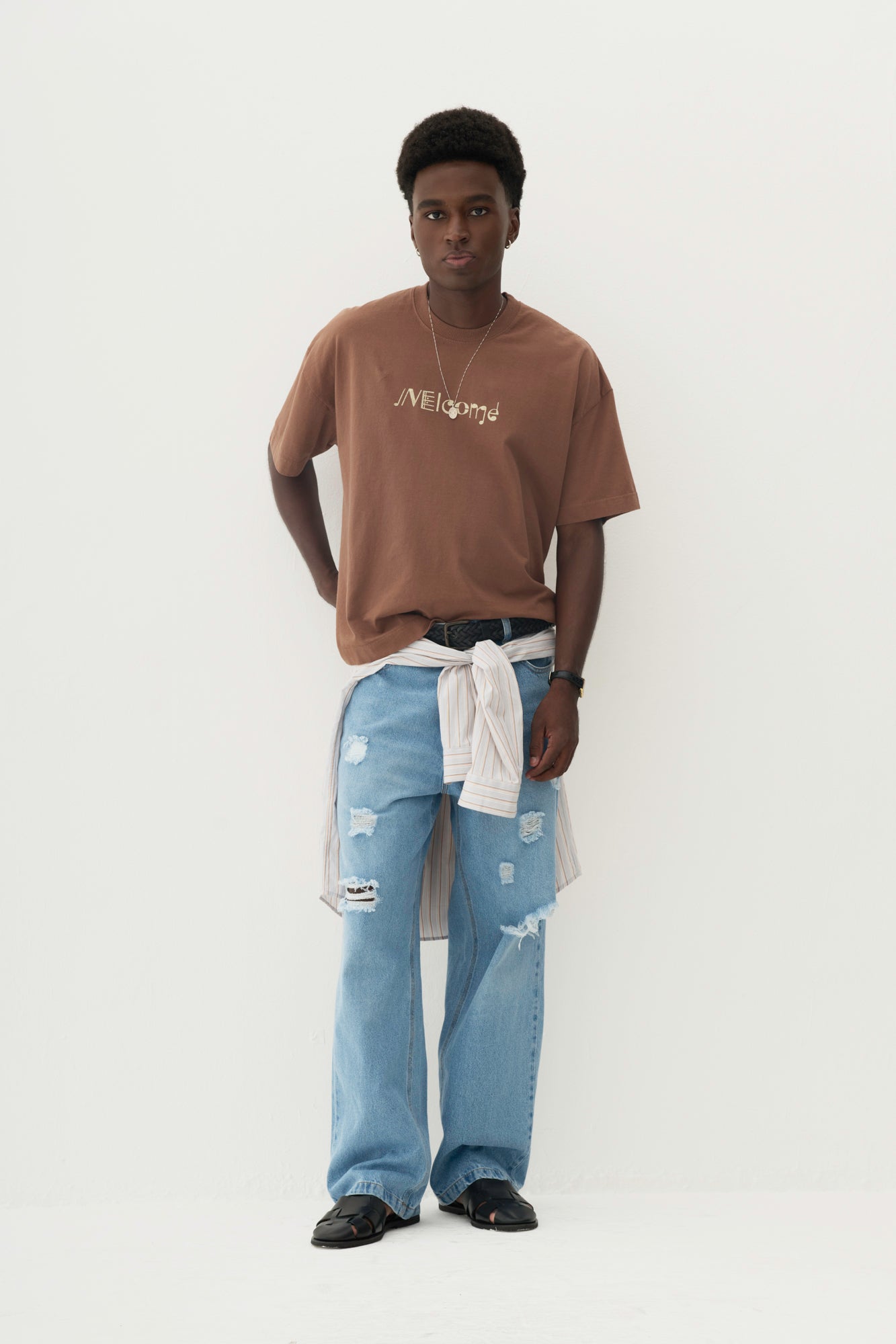 T-Shirt Boxy Fit Jazz Messenger - Marrom – Welcome Rio