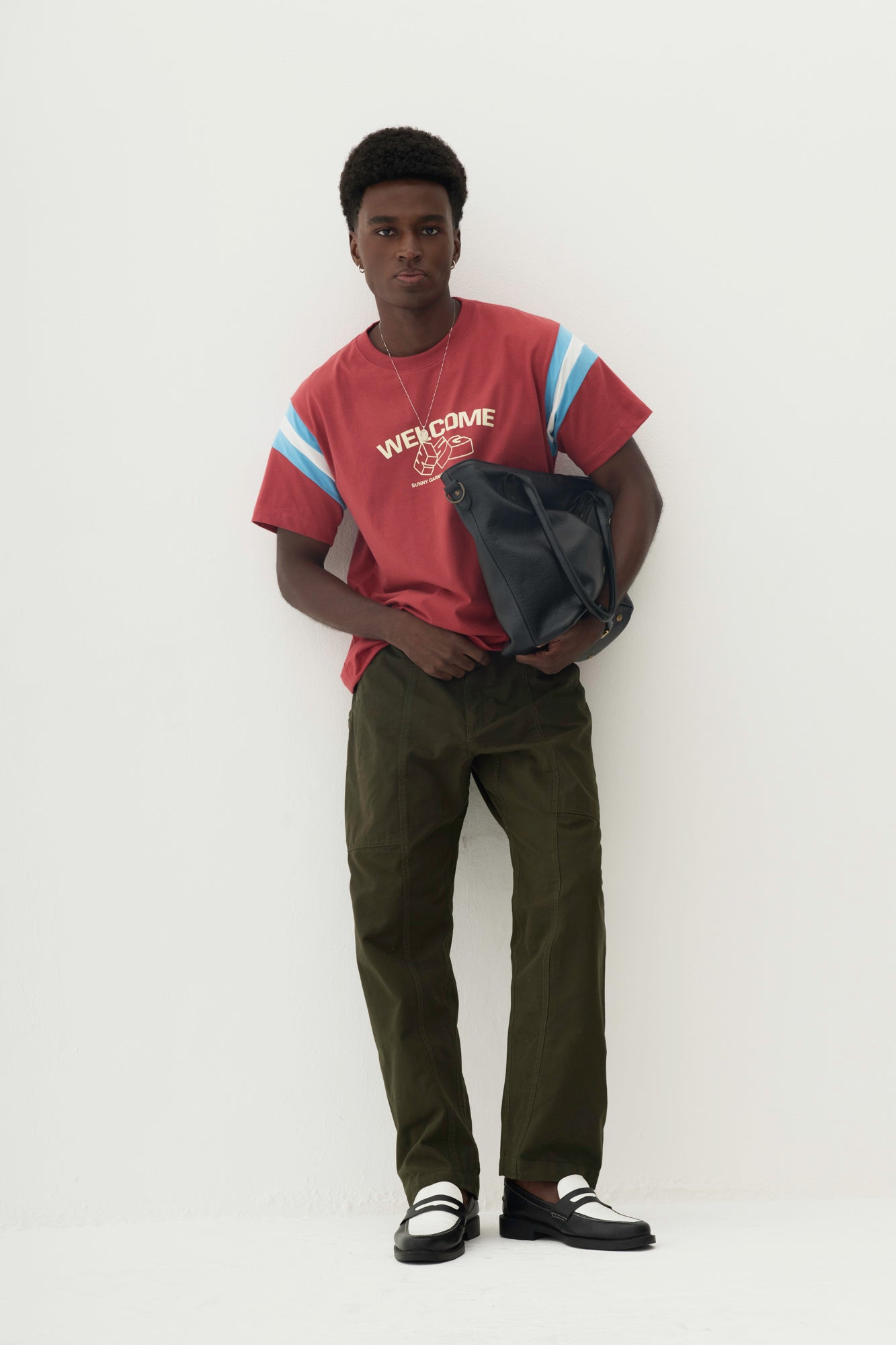 T-Shirt Boxy Fit Blocks - Vermelha