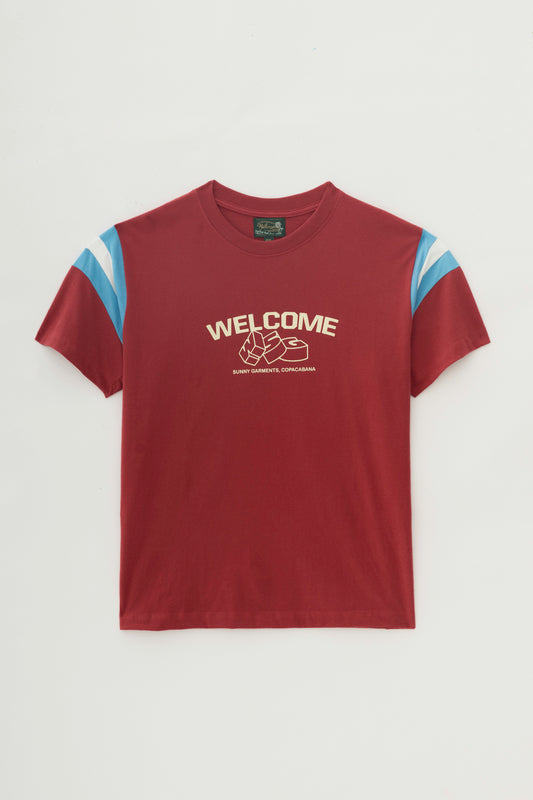 T-Shirt Boxy Fit Blocks - Vermelha