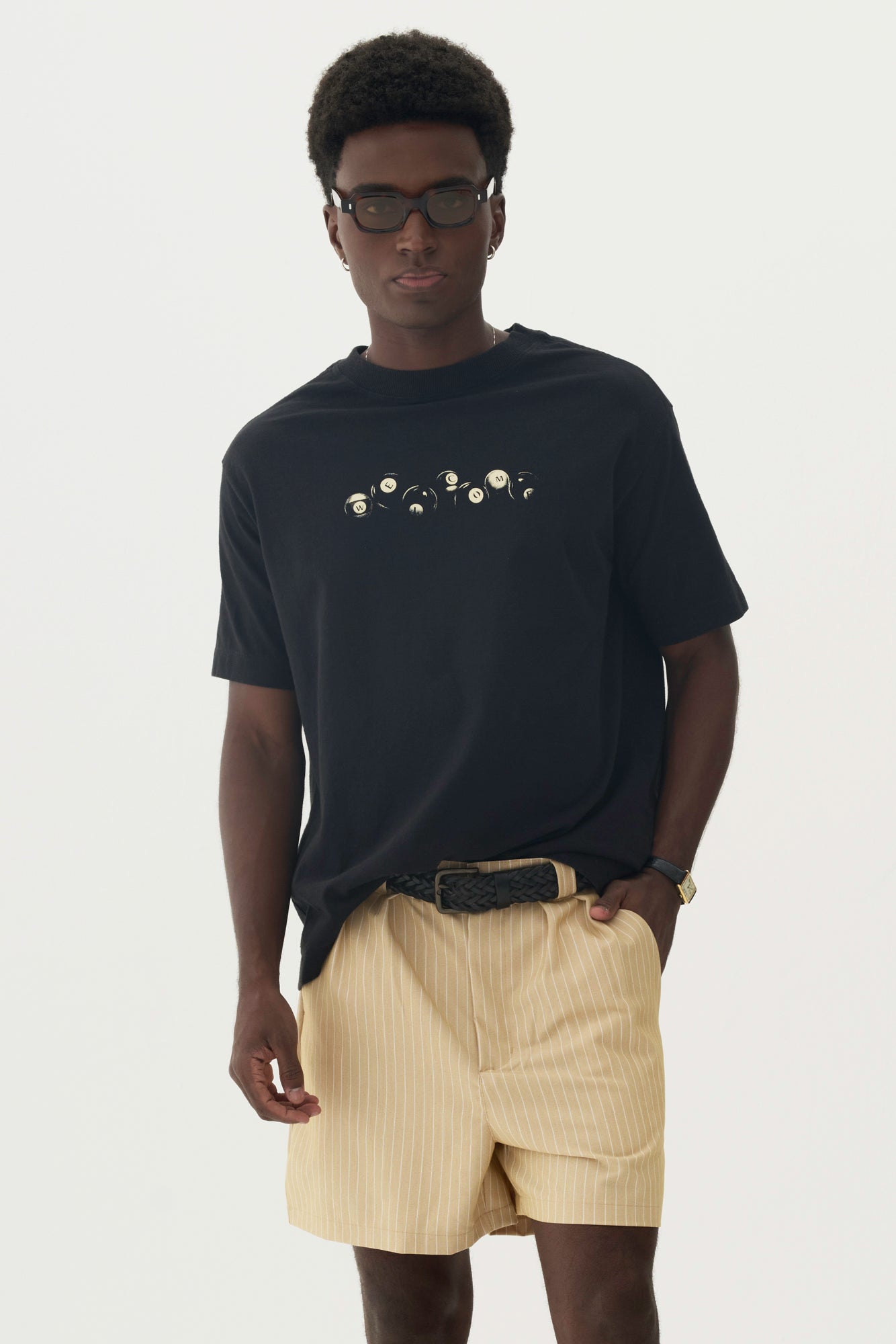 T-Shirt Regular Fit Billiard - Preta