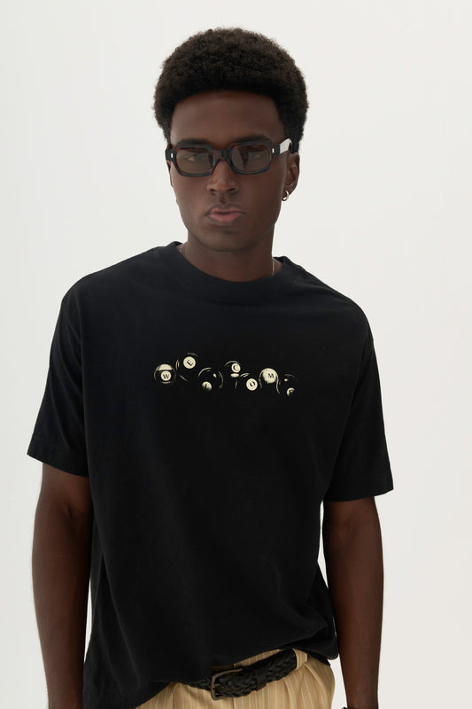 T-Shirt Regular Fit Billiard - Preta