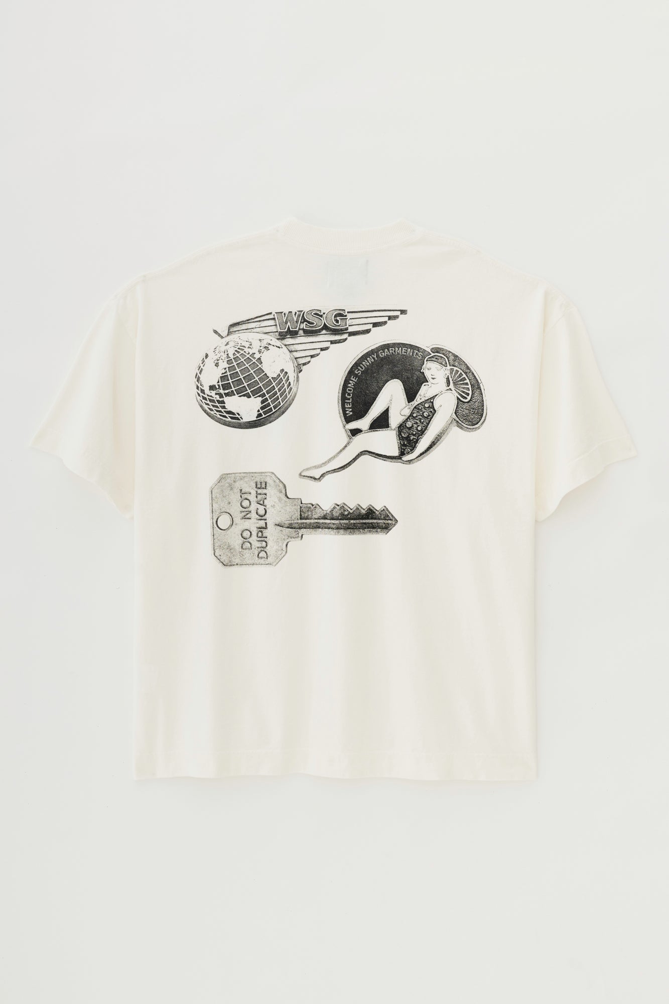T-Shirt Boxy Fit Pins - Off White