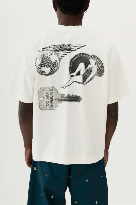 T-Shirt Boxy Fit Pins - Off White