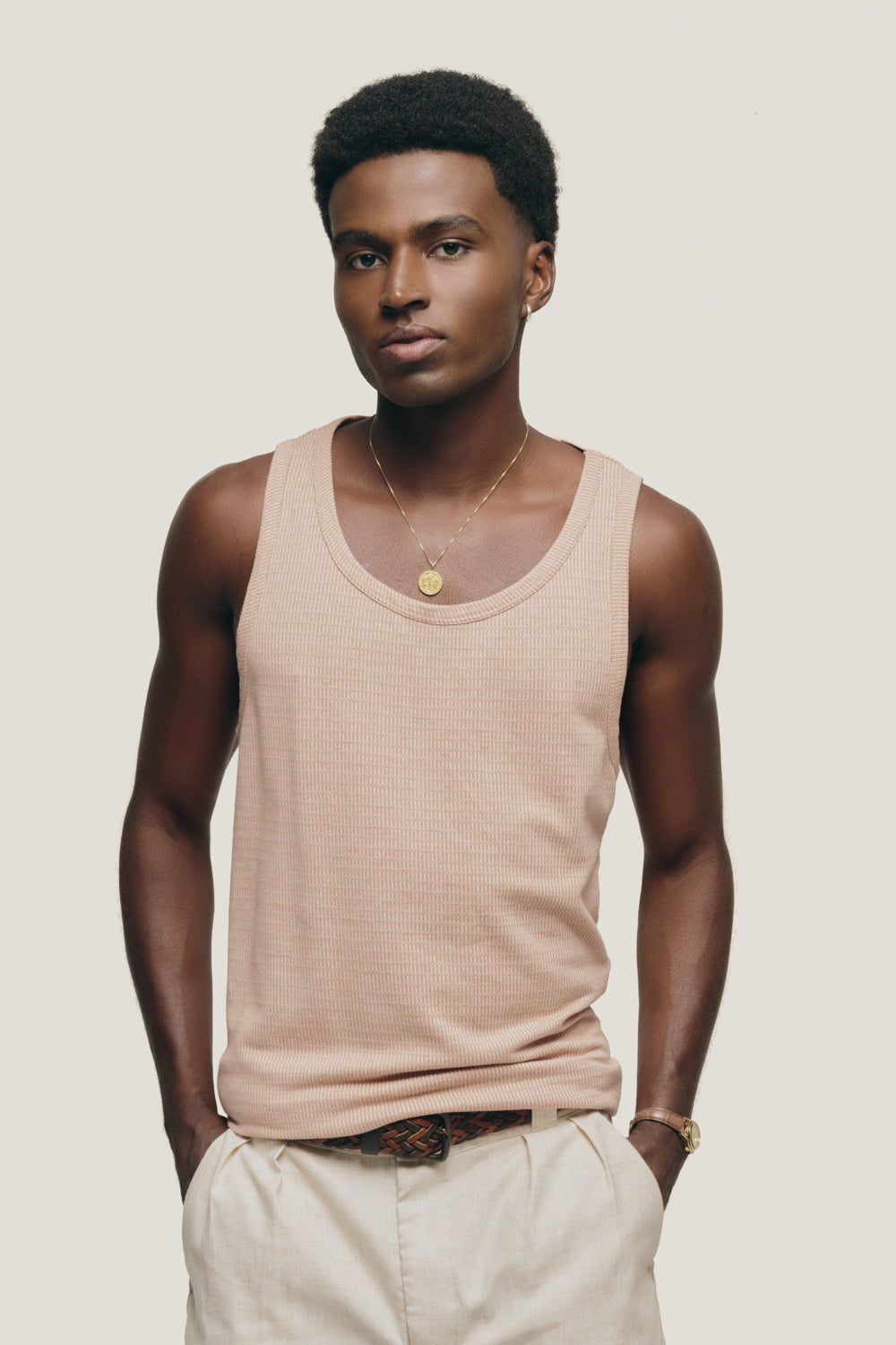 Regata Tricô - Marrom