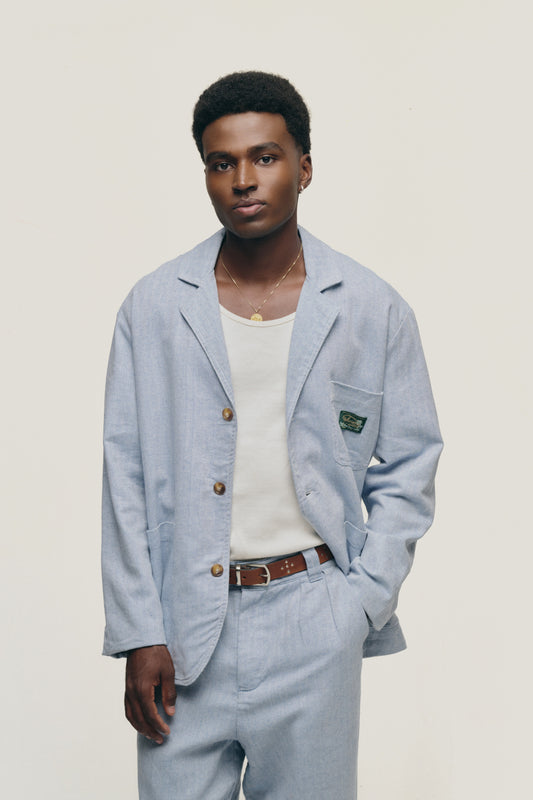 Blazer Sunny Herringbone - Azul