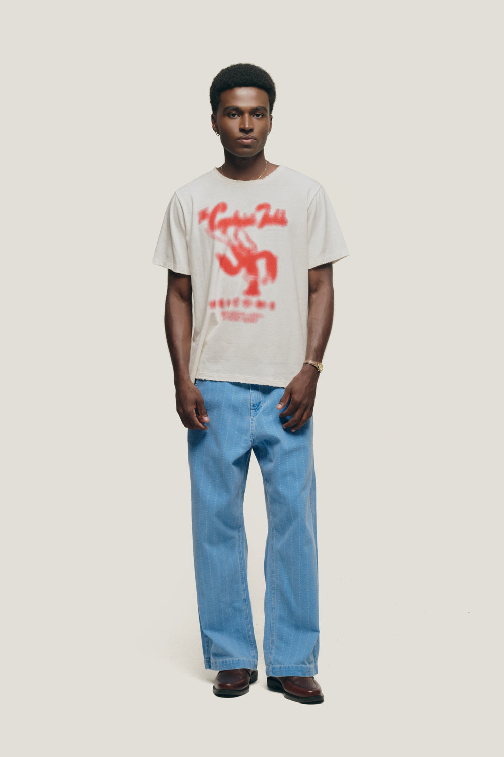 T-shirt Slim Fit Lobster - Off White