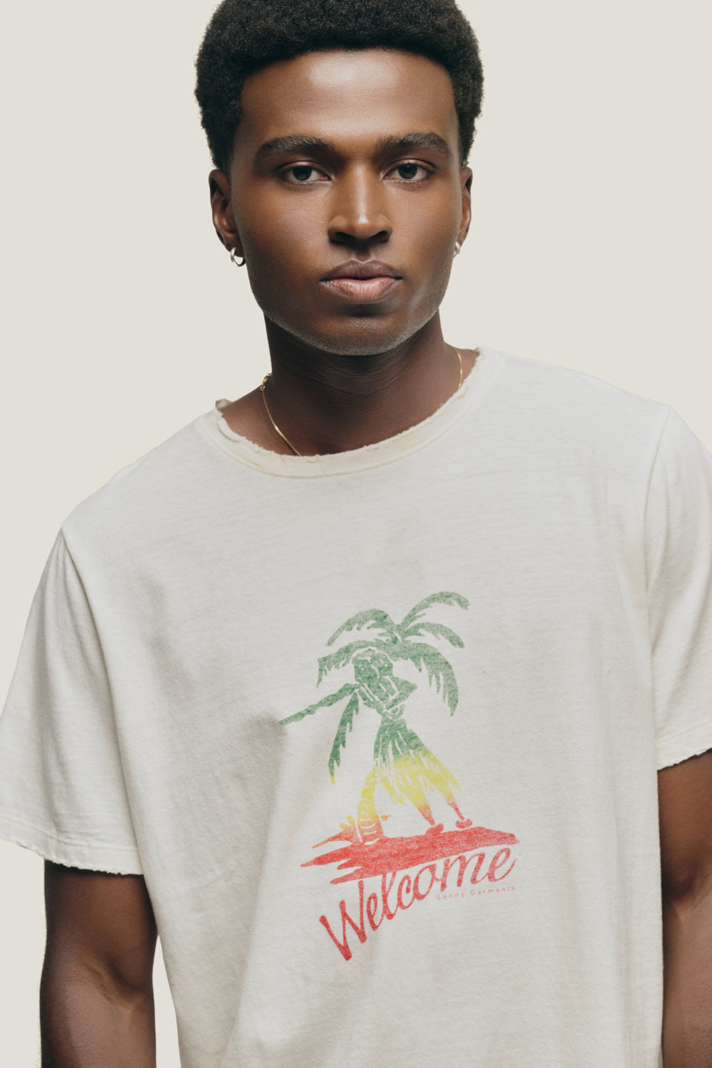 T-shirt Slim Fit Hula Hula - Off White