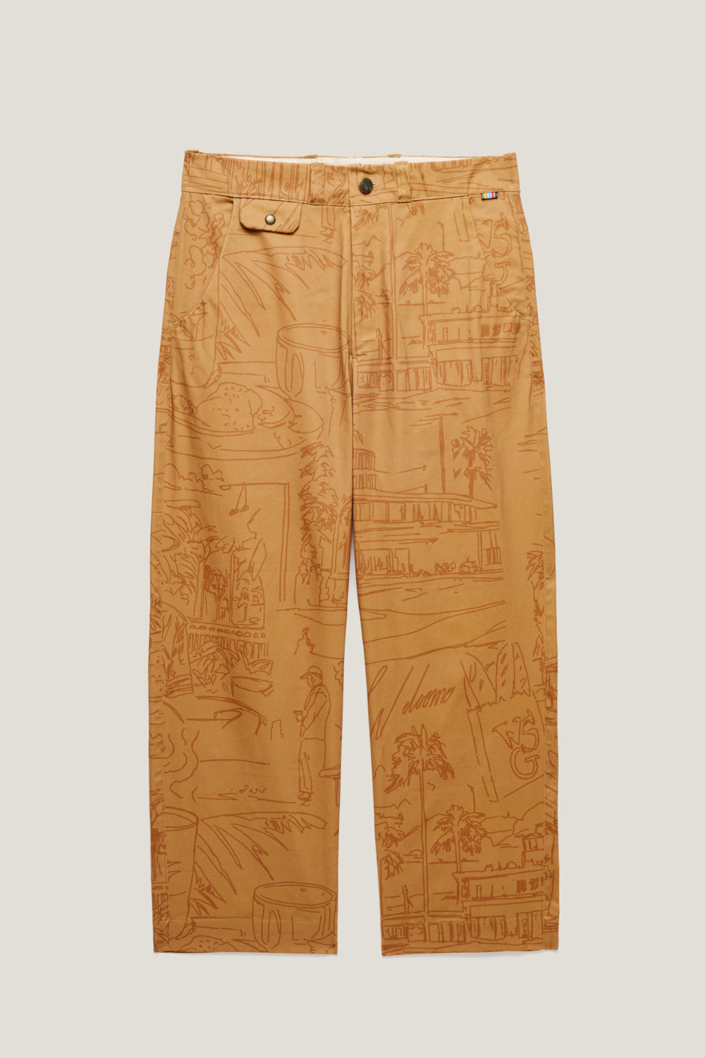 Calça Wide Chino Sketch - Caramelo