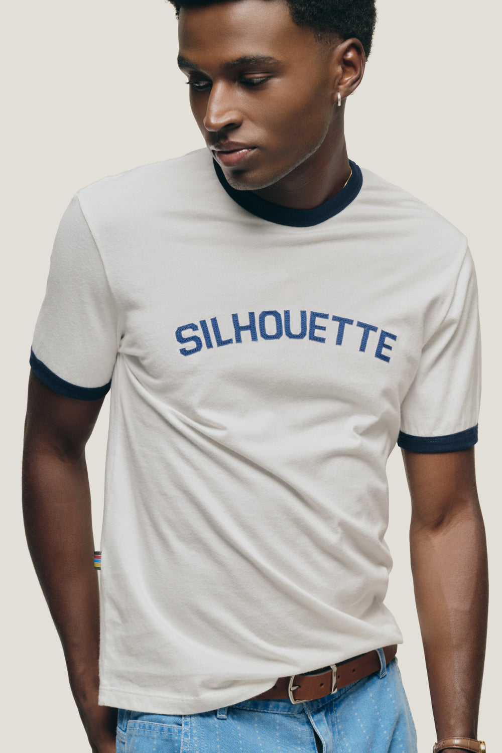 T-shirt Slim Fit Silhouette - Off White