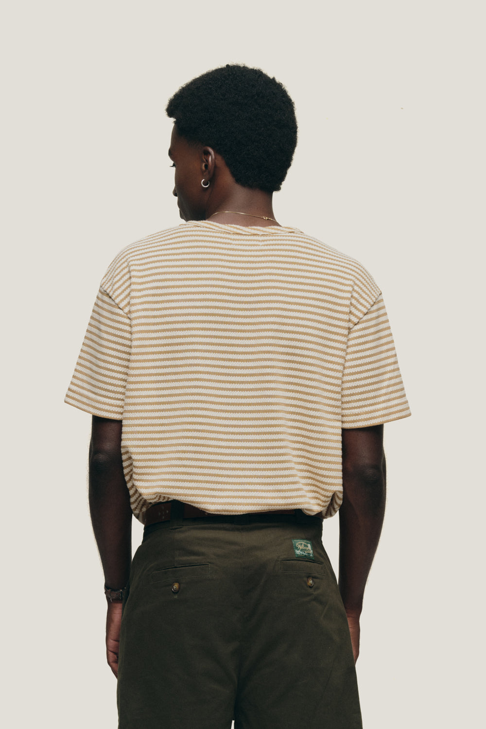 T-shirt Tricô Listrada - Amarela e Off White