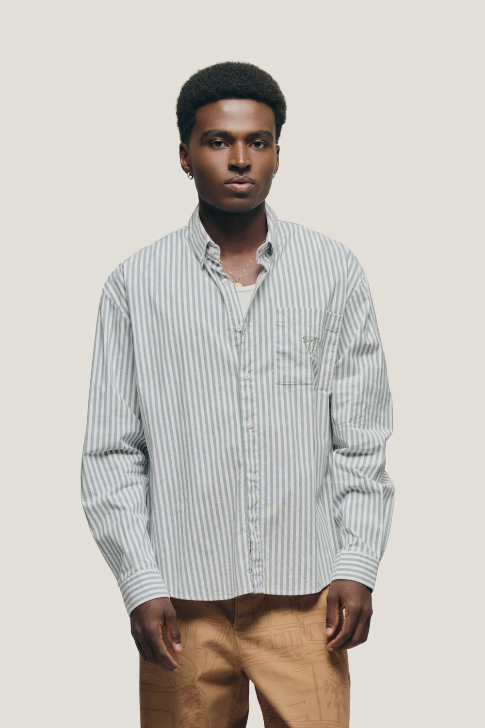 Camisa Listrada - Verde