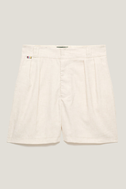 Bermuda Alfaiataria Dupla Prega - Oat