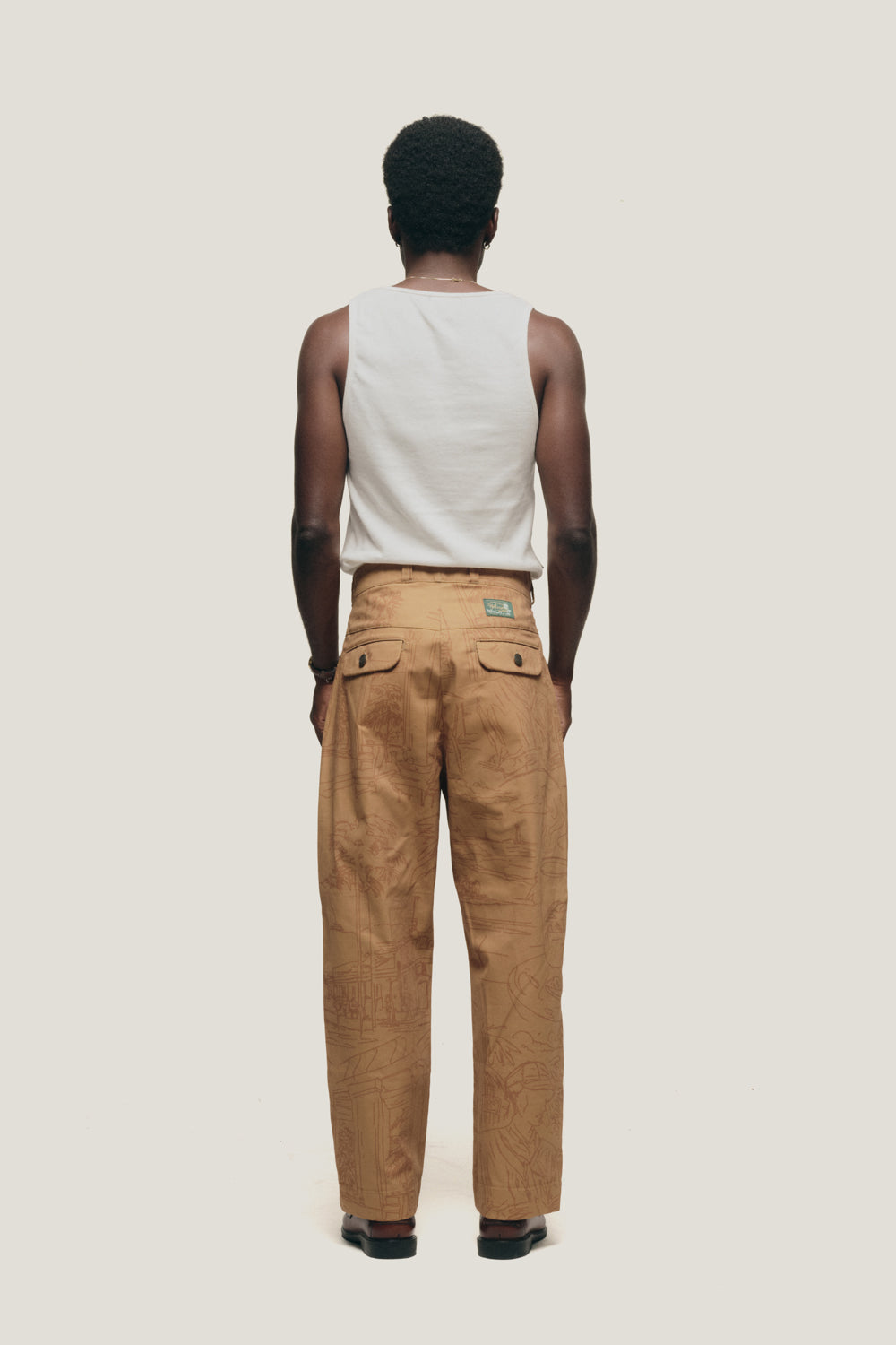 Calça Wide Chino Sketch - Caramelo