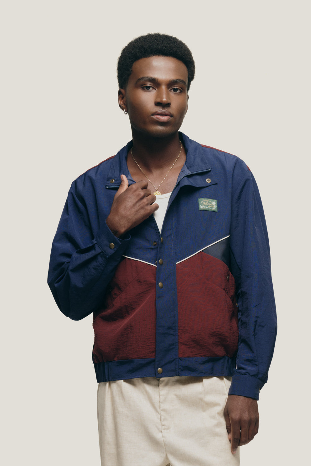 Jaqueta Duotone Windbreaker - Azul e Vinho