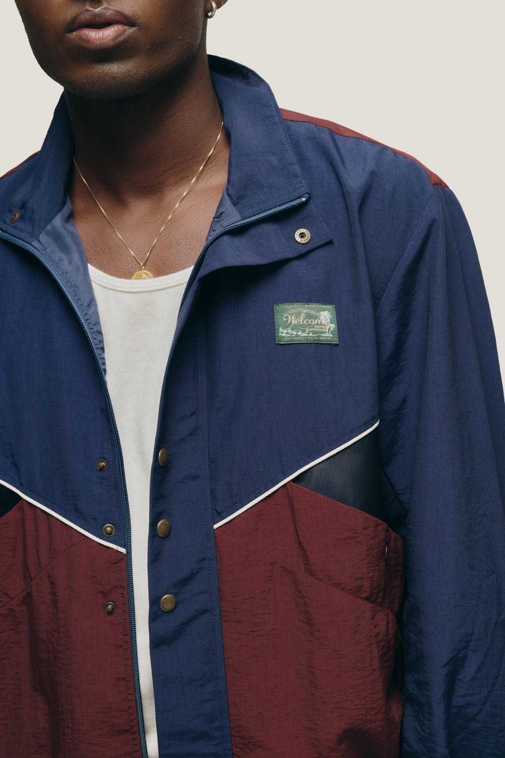 Jaqueta Duotone Windbreaker - Azul e Vinho